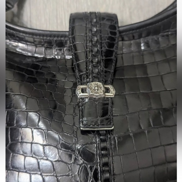 Brighton Leather Alligator Embossed Pre-owned Handbag NWOT - Picture 5 of 8